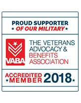 Proud Supporter of Our Military - VABA - The Veterans Advocacy & Benefits Association - Member 2018